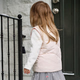 Dave&Bela Toddler Girls Pink Sweet Cute Print Lightweight Warm Comfortable Padded Vests