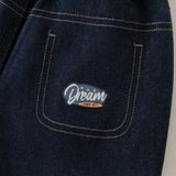 Dave&Bella Toddler Boys Denim Blue Classic Versatile Fleece Thickened Jeans