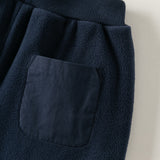 Dave&Bella Toddler Girls/Boys Navy/Carbon Black Cat Print Fleece Soft Cozy Jogger Pants