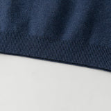 Dave&Bella Toddler Boys Navy Jacquard Round Collar Long Sleeve Soft Cozy Wool Blend Sweaters