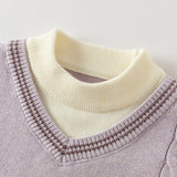 Dave&Bella Toddler Boys/Girls Blue/Purple Turtle Classic Cotton Cozy Soft Comfortable Sweaters