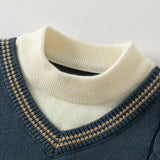 Dave&Bella Toddler Boys/Girls Blue/Purple Turtle Classic Cotton Cozy Soft Comfortable Sweaters
