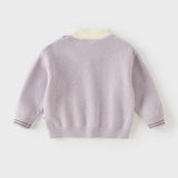 Dave&Bella Toddler Boys/Girls Blue/Purple Turtle Classic Cotton Cozy Soft Comfortable Sweaters