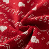 Dave&Bella Toddler Girls Red/White Turtle Sweet Jacquard Christmas Soft Cozy Sweaters