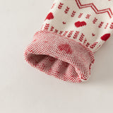 Dave&Bella Toddler Girls Red/White Turtle Sweet Jacquard Christmas Soft Cozy Sweaters
