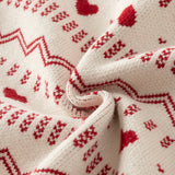 Dave&Bella Toddler Girls Red/White Turtle Sweet Jacquard Christmas Soft Cozy Sweaters