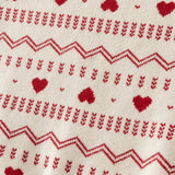 Dave&Bella Toddler Girls Red/White Turtle Sweet Jacquard Christmas Soft Cozy Sweaters
