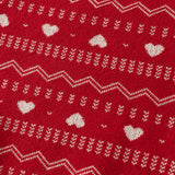 Dave&Bella Toddler Girls Red/White Turtle Sweet Jacquard Christmas Soft Cozy Sweaters