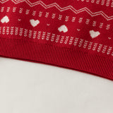 Dave&Bella Toddler Girls Red/White Turtle Sweet Jacquard Christmas Soft Cozy Sweaters
