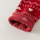 Dave&Bella Toddler Girls Red/White Turtle Sweet Jacquard Christmas Soft Cozy Sweaters