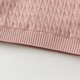 Dave&Bella Toddler Girls/Boys Pink/Blue Jacquard Fleece-Line Soft Cotton Cozy Sweaters