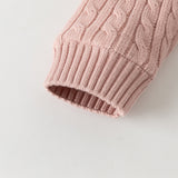 Dave&Bella Toddler Girls/Boys Pink/Blue Jacquard Fleece-Line Soft Cotton Cozy Sweaters