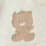 Dave&Bella Toddler Boys Beige Cute Bear Print Soft Cozy Comfortable Sweaters