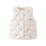 Dave&Bella Toddler Girls Pink/Beige Outwear Lightweight Warmth Down Puffer Vests