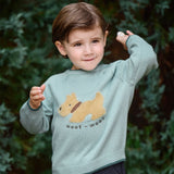 Dave&Bella Toddler Girls/Boys Pink/Blue Cute Sweet Print Cozy Comfortable Wool Sweaters