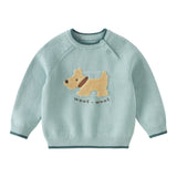 Dave&Bella Toddler Girls/Boys Pink/Blue Cute Sweet Print Cozy Comfortable Wool Sweaters