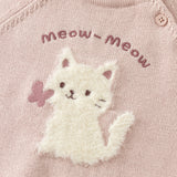 Dave&Bella Toddler Girls/Boys Pink/Blue Cute Sweet Print Cozy Comfortable Wool Sweaters
