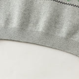 Dave&Bella Toddler Boys Grey Cute Bear Print Soft Cotton Cozy Sweaters