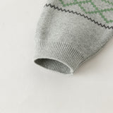Dave&Bella Toddler Boys Grey Cute Bear Print Soft Cotton Cozy Sweaters