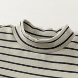 Dave&Bella Toddler Girls/Boys Red/Gray Striped Turtle Soft Brushed Jersey T-shirts