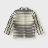 Dave&Bella Toddler Girls/Boys Red/Gray Striped Turtle Soft Brushed Jersey T-shirts