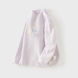 Dave&Bella Toddler Girls Beige/Light Purple Cute Rabbit Print Turtle Slim Fit T-shirts