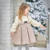 Dave&Bella Toddler Girls Light Purple Turtle Mock Two-Piece A-line Party Fleece Dress