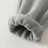 Dave&Bella Toddler Girls Pink/Dark Gray/Gray Fleece-Line Soft Cozy Jogger Pants