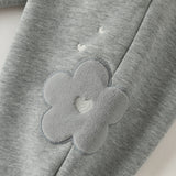 Dave&Bella Toddler Girls Pink/Dark Gray/Gray Fleece-Line Soft Cozy Jogger Pants