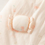 Dave&Bella Baby Girls Beige Doll Collar Thickened Padded Warm Soft Cozy Rompers