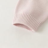 Dave&Bella Toddler Girls Pink/Light Yellow Tiny Flower Print Soft Cozy Sweaters