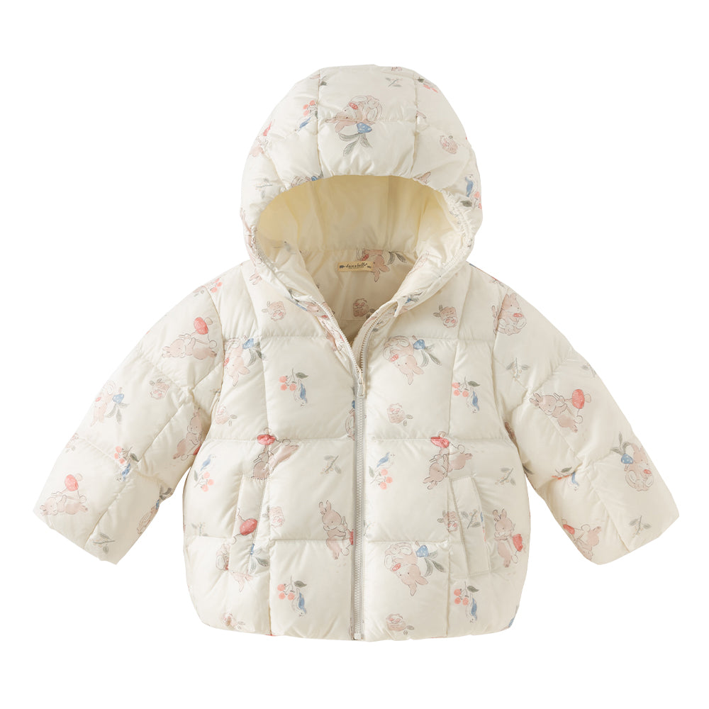 Dave&Bela Toddler Girls/Boys Hooded Multiple Colors Cute Print Warm Puffer Down Jackets