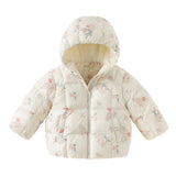 Dave&Bela Toddler Girls/Boys Hooded Multiple Colors Cute Print Warm Puffer Down Jackets