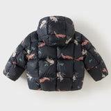 Dave&Bela Toddler Girls/Boys Hooded Multiple Colors Cute Print Warm Puffer Down Jackets