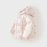 Dave&Bela Toddler Girls/Boys Hooded Multiple Colors Cute Print Warm Puffer Down Jackets