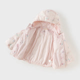 Dave&Bela Toddler Girls/Boys Hooded Multiple Colors Cute Print Warm Puffer Down Jackets
