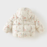 Dave&Bela Toddler Girls/Boys Hooded Multiple Colors Cute Print Warm Puffer Down Jackets