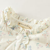 Dave&Bella Toddler Girls White/Pink Sweet Floral Print Warm Cozy Puffer Down Jackets