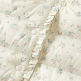 Dave&Bella Toddler Girls White/Pink Sweet Floral Print Warm Cozy Puffer Down Jackets