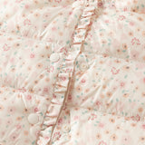 Dave&Bella Toddler Girls White/Pink Sweet Floral Print Warm Cozy Puffer Down Jackets