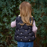 Dave&Bella Toddler Girls Navy/Pink Sweet Cute Print Cozy Warm Puffer Duck Down Vests