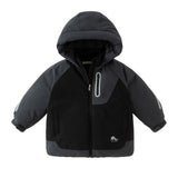 Dave&Bella Toddler Girls/Boys Grey/Pink Hooded Windproof Waterproof Outdoor Down Jackets