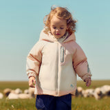 Dave&Bella Toddler Girls/Boys Grey/Pink Hooded Windproof Waterproof Outdoor Down Jackets