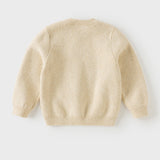 Dave&Bella Toddler Girls/Boys Light Khaki Cute Bear Print Cotton Comfortable Soft Cozy Sweaters