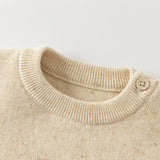 Dave&Bella Toddler Girls/Boys Light Khaki Cute Bear Print Cotton Comfortable Soft Cozy Sweaters