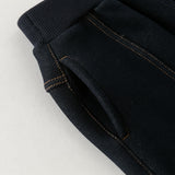 Dave&Bella Toddler Boys Black Simple Versatile Fleece-Line Soft Cozy Jogger Pants