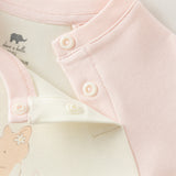 Dave&Bella Toddler Girls/Boys Pink/Green Cute Print Soft Comfortable Sleepwear Pajamas