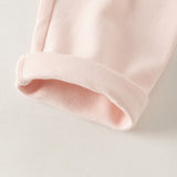 Dave&Bella Toddler Girls Pink/White Print Soft Comfortable Pant Suits