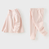 Dave&Bella Toddler Girls Pink/White Print Soft Comfortable Pant Suits