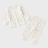 Dave&Bella Toddler Girls Pink/White Print Soft Comfortable Pant Suits